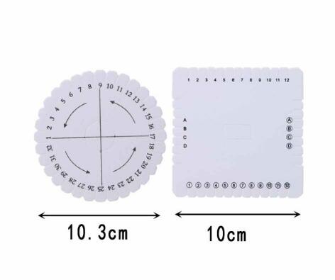 Ronde &amp; Vierkante Armband Breien Kumihimo Schijf Lade Gevlochten Touw Knoop Weven Sieraden Desgin Board 2 Maten: 10cm