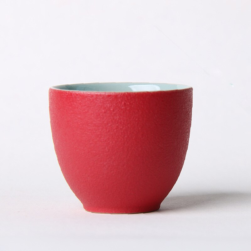 Ceramic Porcelain Tea Cup Teaware Kung Fu Tea Set Teacup Japanese Kiln Changed Tea Cup Set Tea Set Cup Kungfu Tea Set: red