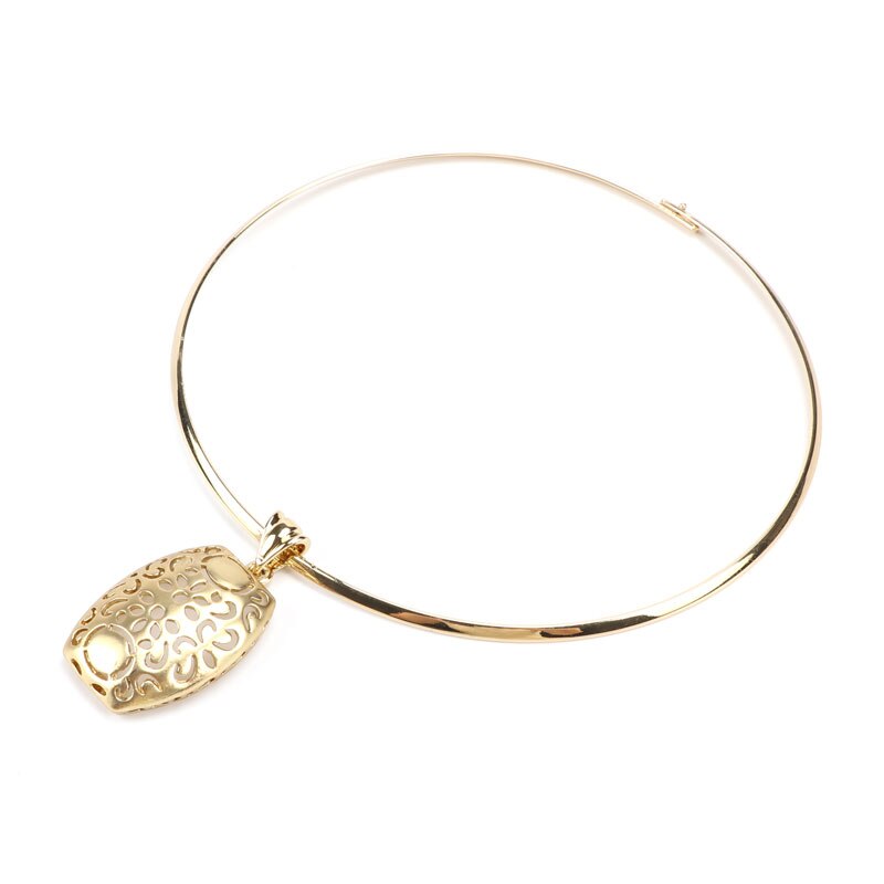 Brautschmuck setzt Farbe Gold Schmuck einstellen modisch Halskette Ohrringe Armbinde Ring einstellen Für Frauen Dubai Schmuck-einstellen