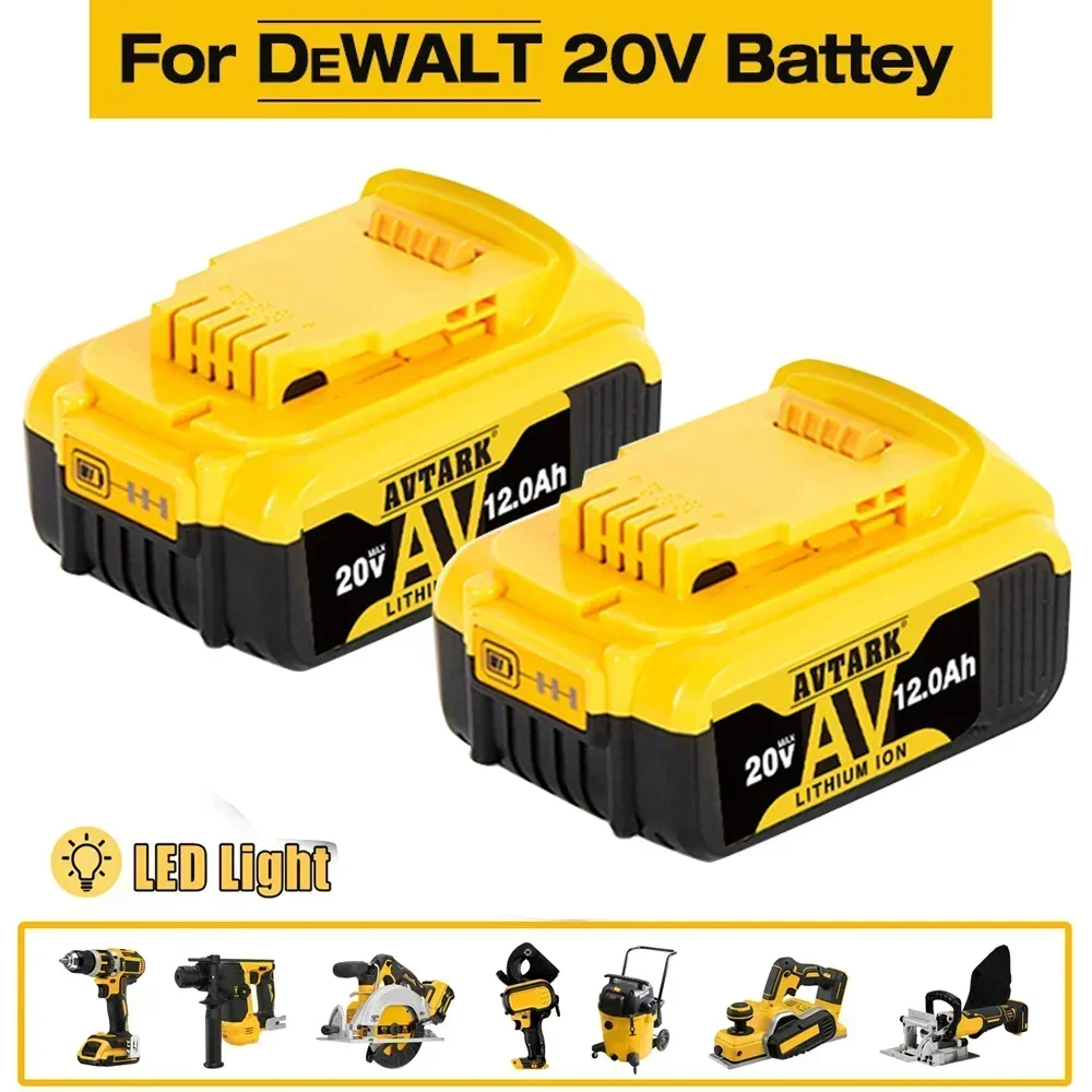 DCB200 20V Akku kompatibel mit Dewalt Power Tools 18V 12Ah wiederaufladbare Elektrowerkzeug-Lithiumbatterien 20V 18Volt 18V 12Ah