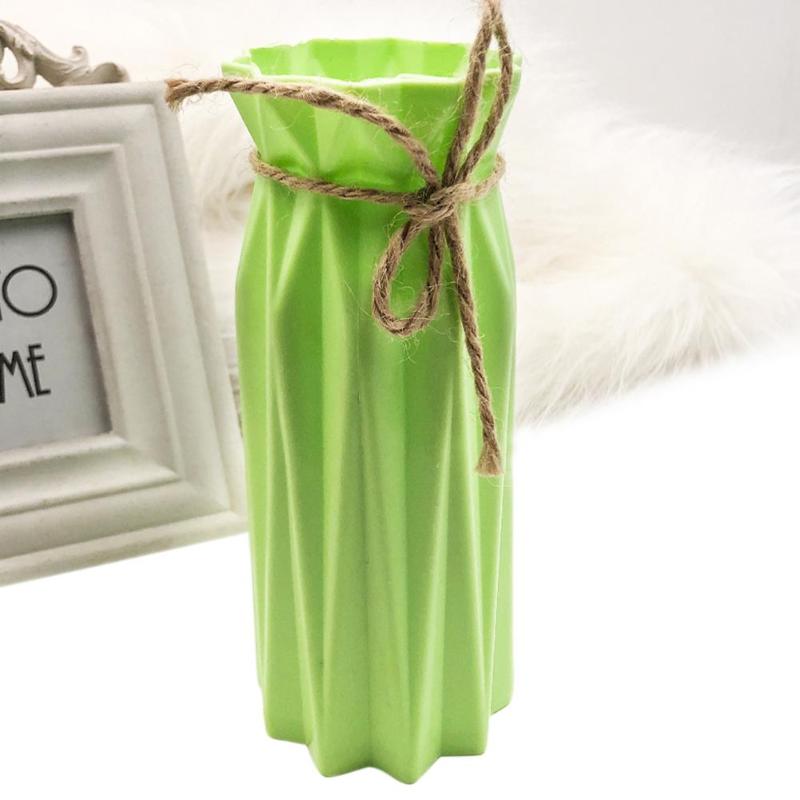 1pc plastique verre Vase blanc Imitation céramique Pot de fleur fleur panier fleur Vase décoration maison nordique décor