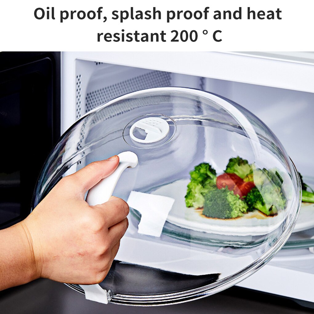 FenKicyen Microwave Food Cover Transparent Anti-Splash Cooking Lid Stove Cover For Oven Refrigerator Dish Airtight Cap Plate 1pc