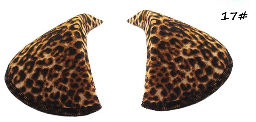 2 par 1.5cm färgglada mjuka leopardfibrer axelvadd för kavaj/t-shirt kläder sömnad dekorera tillbehör  s0479h: Nr .17