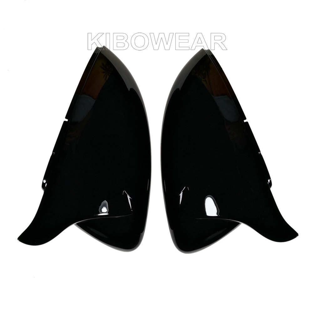 Sort horn form sidesving spejl cover til vw golf 7 mk7 7.5 gtd r gti gte vii cap e-golf sportsvan udskiftning