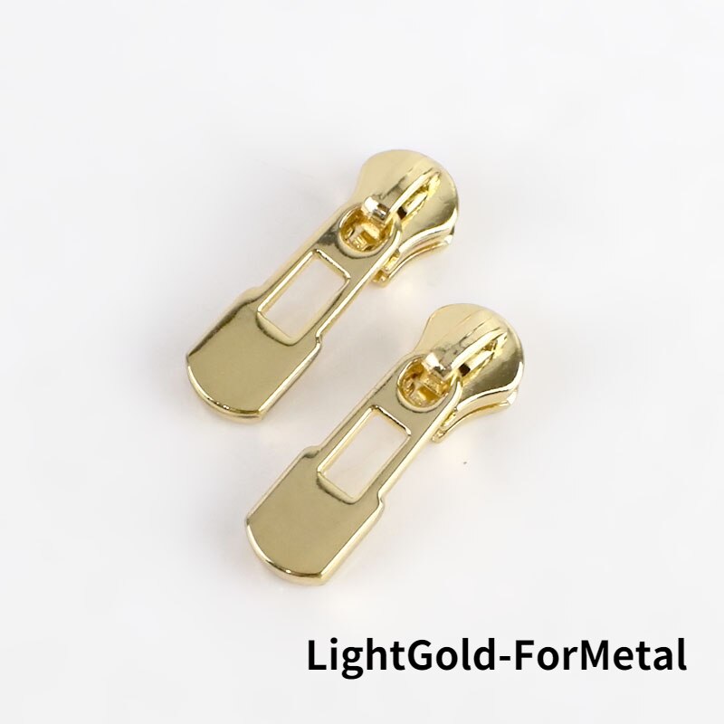 Meetee-deslizadores de cremallera de aleación para cremalleras de Metal, Kit de reparación de cremalleras para bolsas de ropa, accesorios de costura de ropa DIY, 3 #, 20 Uds.: LightGold-ForMetal
