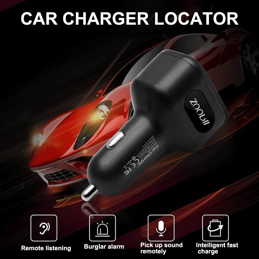 Gps bil oplader tracker-usb oplader bil tracking enhed tracker med live lyd til køretøjer biltilbehør