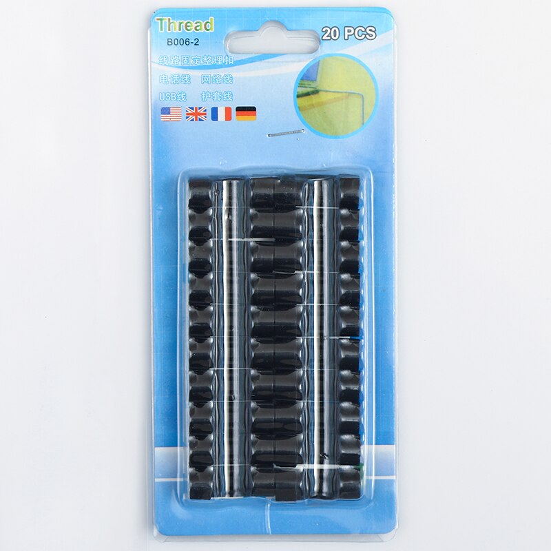 Cable Organizer Nail-Free Data Cable Holder Wall Hook Cable Buckle Storage Seamless Wall-Mounted Multi-Function Cable Holder: Black