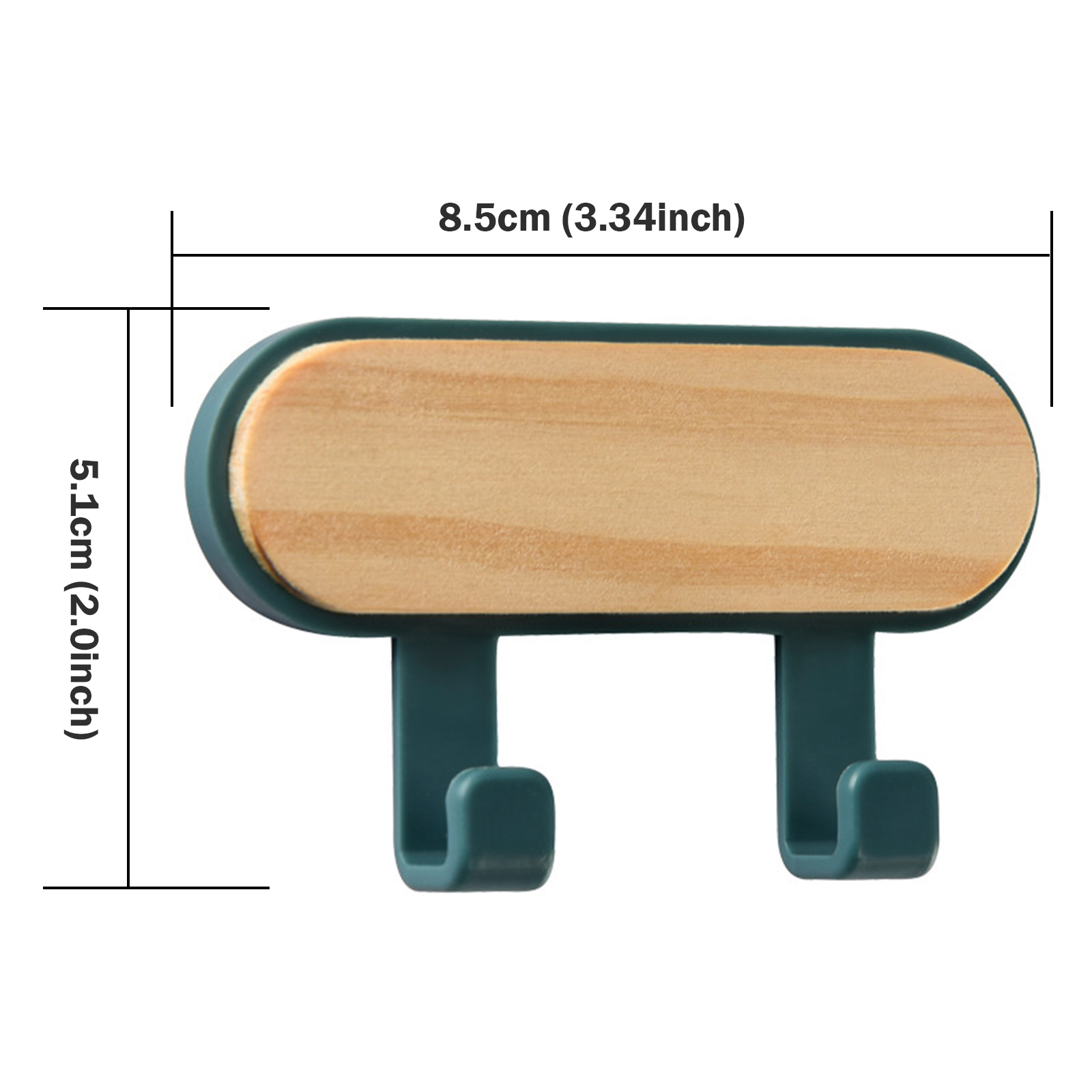 1 Stuks Sterke Zelfklevende Deur Muurhangers Haken ABS Houten Hoedenrekken Sleutelhanger Muur Organisator Keuken Badkamer Accessoires: Bordeaux