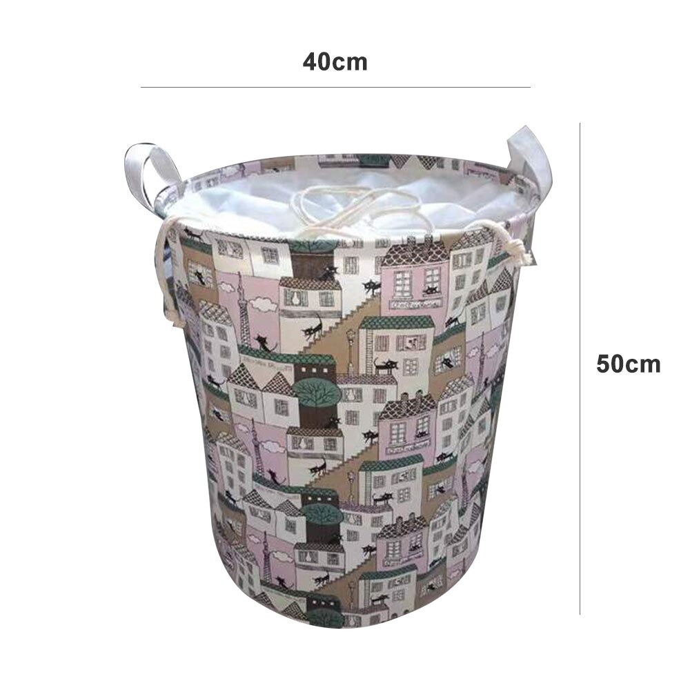 Large Capacity Drawstring Laundry Hamper Canvas Storage Bag Organizer With Handle Bin Folding Collapsible Laundry Basket: I