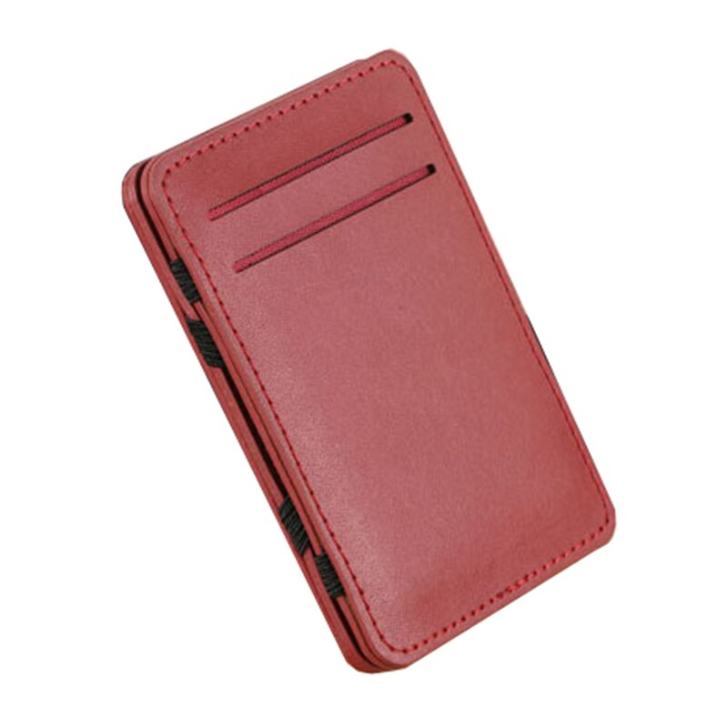 KUDIAN ours en cuir magique portefeuille hommes haute quantité portefeuille porte-cartes court petit sac à main carte organisateur BID111 PM49: 01WineRed