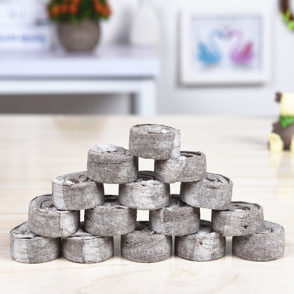 Semillas de turba comprimida para jardín al aire libre, bloque de suelo de plántulas, fabricante de semillas, 100 Uds., 30mm