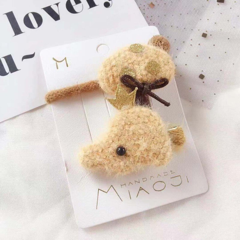 Baby Girls Hair Clips Cute Cartoon Animal Shape Hair Pin Rope Ponytail Set Cute Toddler Girl Children Princess Hair Accessories: Y