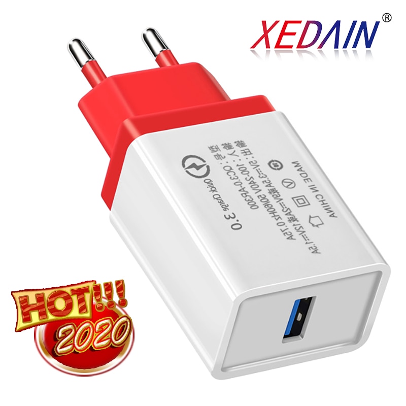 18W US EU Portable Mobile Phone Charger QC 3.0 Fast Charger Adapte For iphone Samsung Huawei Xiaomi