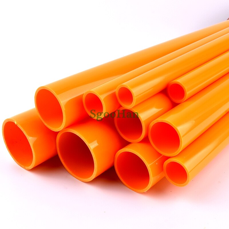 2 stücke Orange OD 20 ~ 50mm PVC Rohr Aquarium Aquarium Rohr Garten Bewässerung Bewässerung Hydrokultur Pflanzen Rahmen rohr 49 ~ 50cm Lange