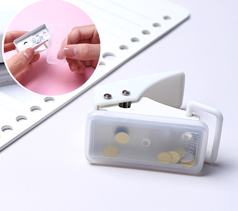 QUIZIAN Mini Single Hole Punch Portable Punching Machine Paper Craft Machine Cutter Coated paper DIY Card Offices Stationery