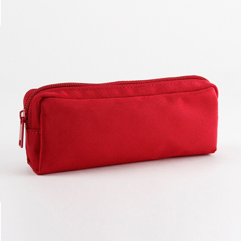 Pencil case female simple large capacity male pen case student cute stationery bag ins tide girl stationery box: Red