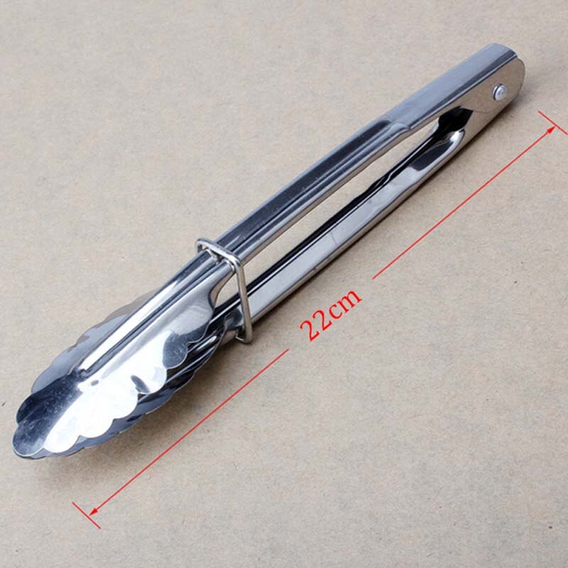 Rvs Tang Met Slot Grip Voor Keuken Eten Groente Bbq Grill DFDS889
