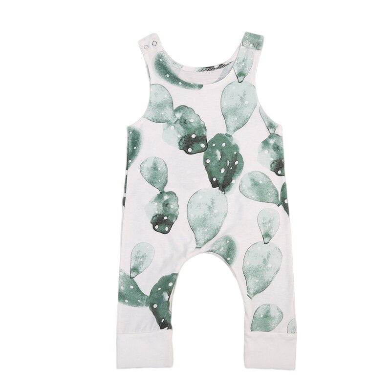 Mode Mooie Baby Baby Meisje Jongen Cactus Een stuk Mouwloze Katoenen Romper Jumpsuit Playsuit