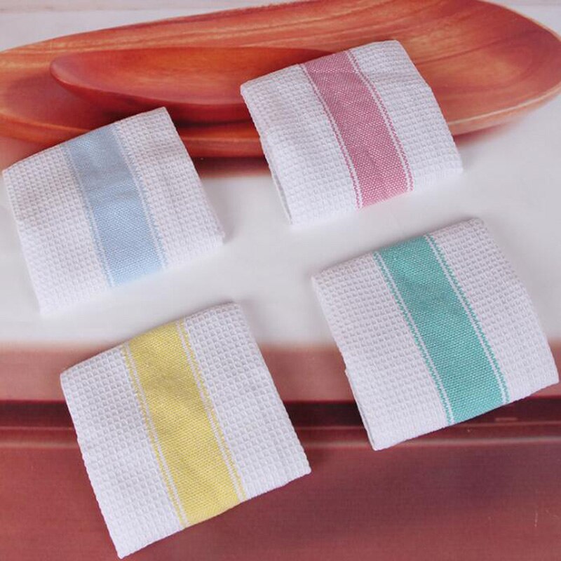 4 stk/pakning 4 designs viskestykker køkkenservietter fad service rengøringsklud superabsorberende 30 x 30cm 11.8 " x11.8 ": Design 3