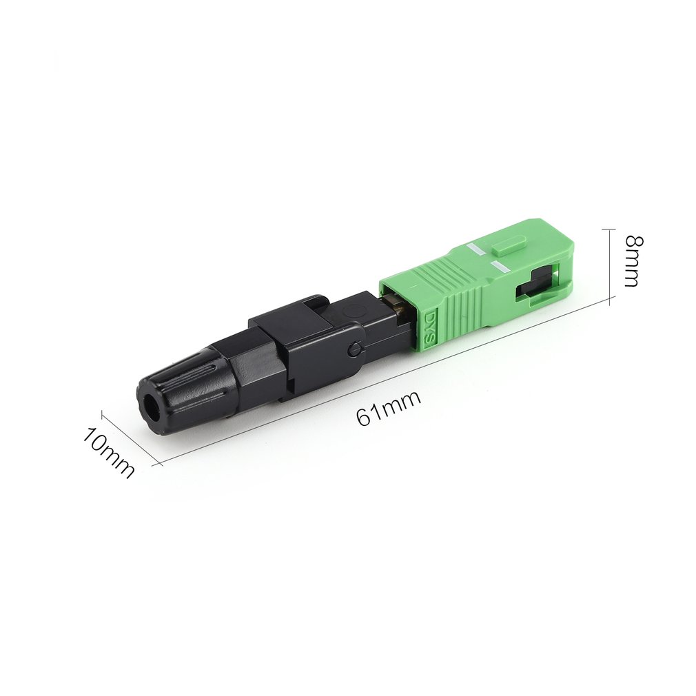 10Pcs SC/APC Fiber Optic Connector FTTH Embedded Single Mode Assembly Fiber Optic Quick Connector Fiber Optic Fast Connector