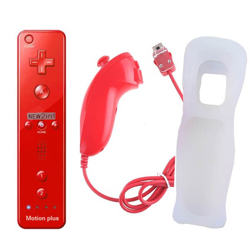 2 in 1 Wireless Controle Built In Motion Plus Remote Controller For Nintend Wii Bluetooth Remote for Wii Game Accessories: 3