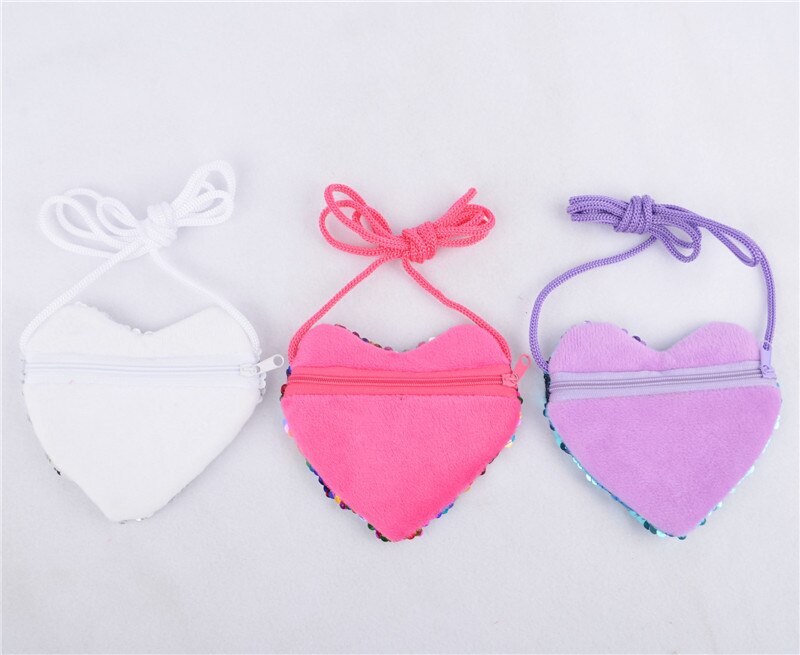 Nette Mini Tasche Frauen Neue Mädchen Meerjungfrau Pailletten Geldbörse Herz Brieftasche Mini Umhängetasche Cartoon Handtaschen Sac Femme v15