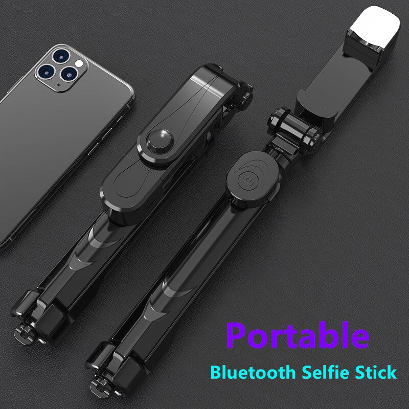 Newest 3 in 1 Wireless Bluetooth Selfie Stick with fill light Phone Bracket Foldable Portable Tripod Selfie Stick for smartphone