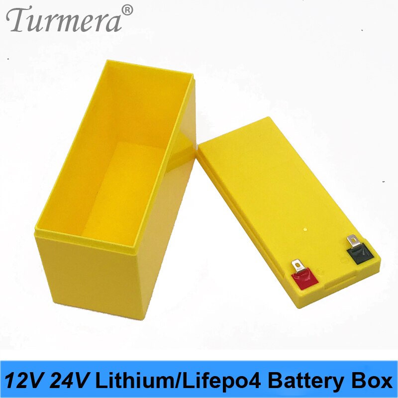 Turmera 32650 32700 Lifepo4 Battery Storage Box with 1x4 Bracket for 12V 7Ah Uninterrupted Power Supply and E-bike Battery Use A