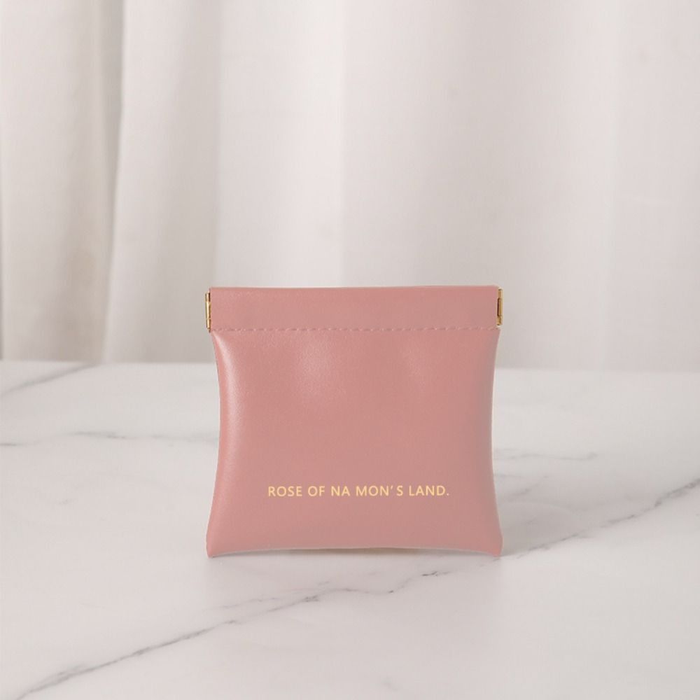 Eenvoudige Lippenstift Make-up Opbergtas Damesmode Draagbare Mini Sleutel Sieraden Cosmetische Organizer Pouch Handtas Pu Kleine Zakken: Licht Geel