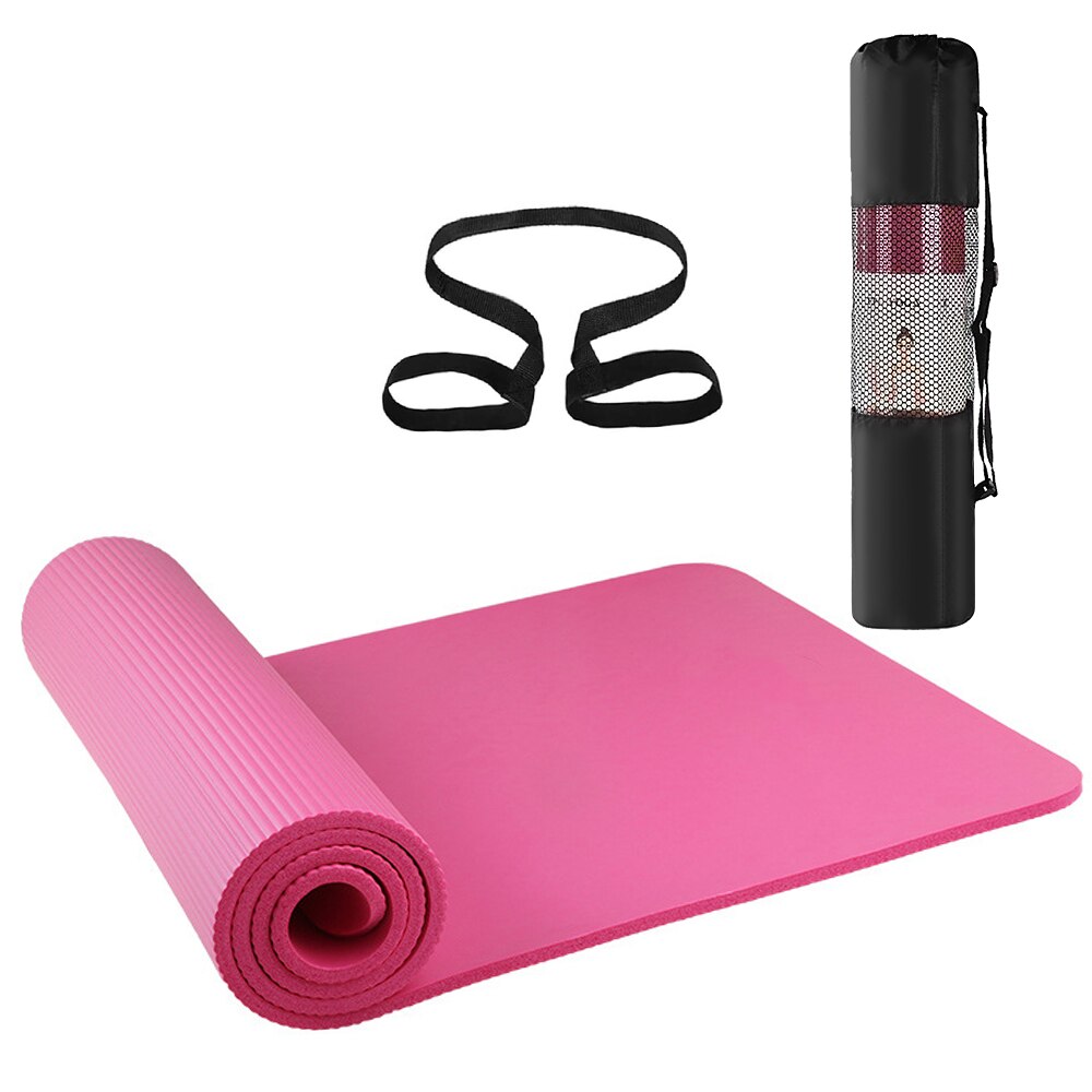 Non-slip Yoga Mat - 72x24 Inch - Eco-friendly Fitness Pilates Gym Mat - Storage Bag & Carry Sling Included: Pink