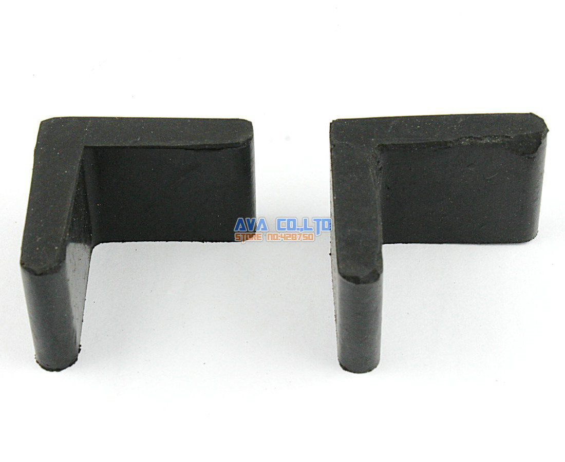 16 Pieces 40 x 40mm L Shape Furniture Feet Rubber Cover Angle Feet Pad Black