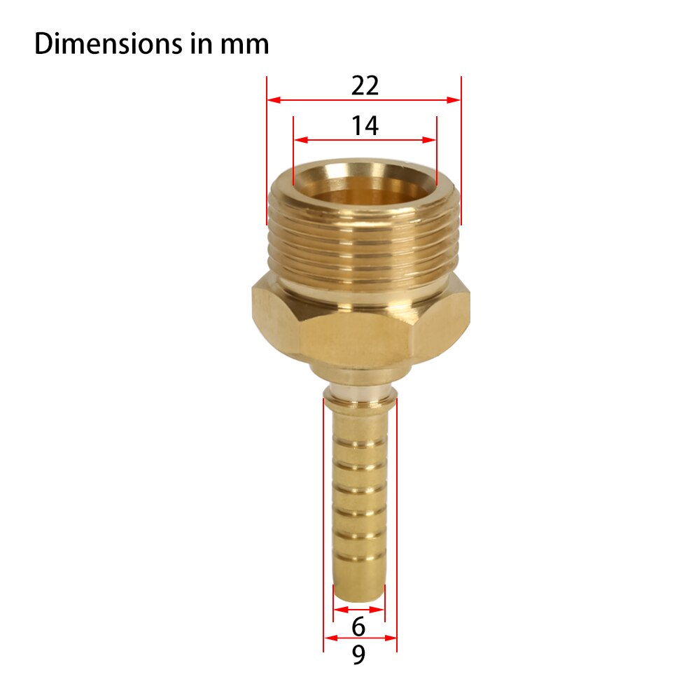 Hogedrukreiniger Slang Insert Fittings M22 DN6 Hoge Druk Slang Water Reinigen Tuinslang Adapter Fitting