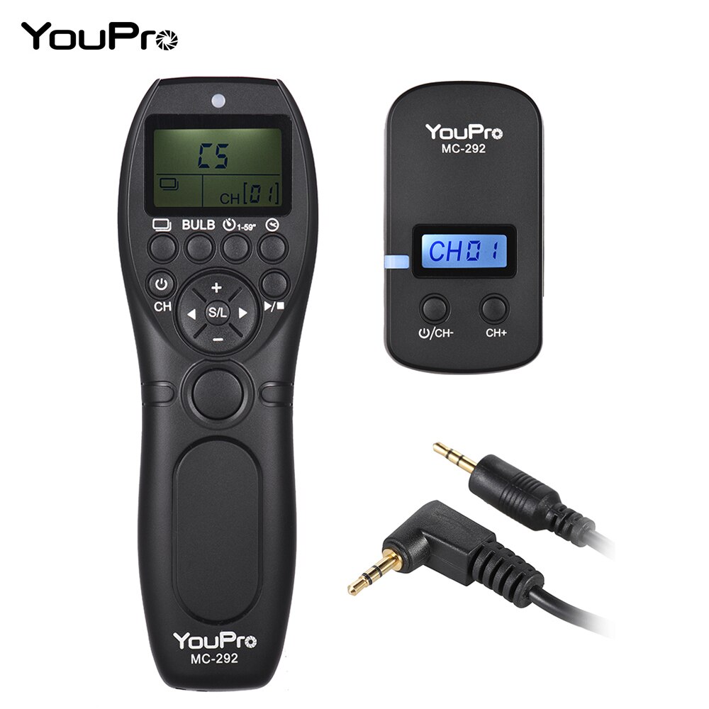 YouPro – télécommande sans fil MC-292 G N3 2.4G, minuterie LCD, obturateur, transmetteur récepteur 32 canaux pour Canon