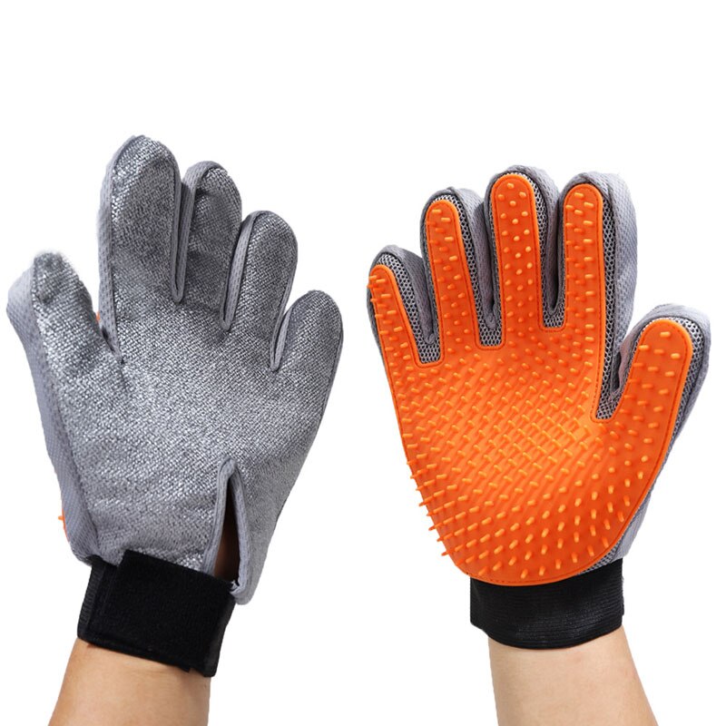 Guante de aseo para perros y mascotas, manoplas de baño y masaje de silicona policromada, 333 agujas, guantes para depilación de gatos, peine