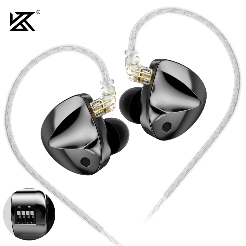 KZ D-FI In-Ear Monitor Oordopjes - HiFi Geluid, Afneembare 2PIN Kabel, Tuning Functie: Blauw