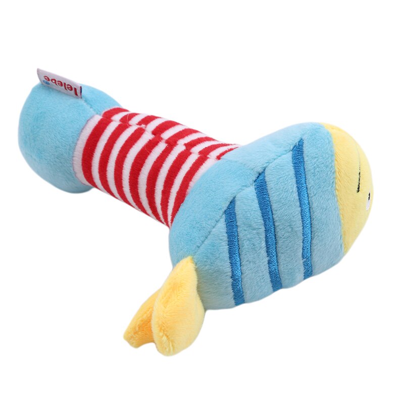 Neugeborenen Rassel Spielzeug 0-1 Jahre Alte Baby Cartoon Tiere Bett Glocke Plüsch Hand Infant Spielzeug: bluefish