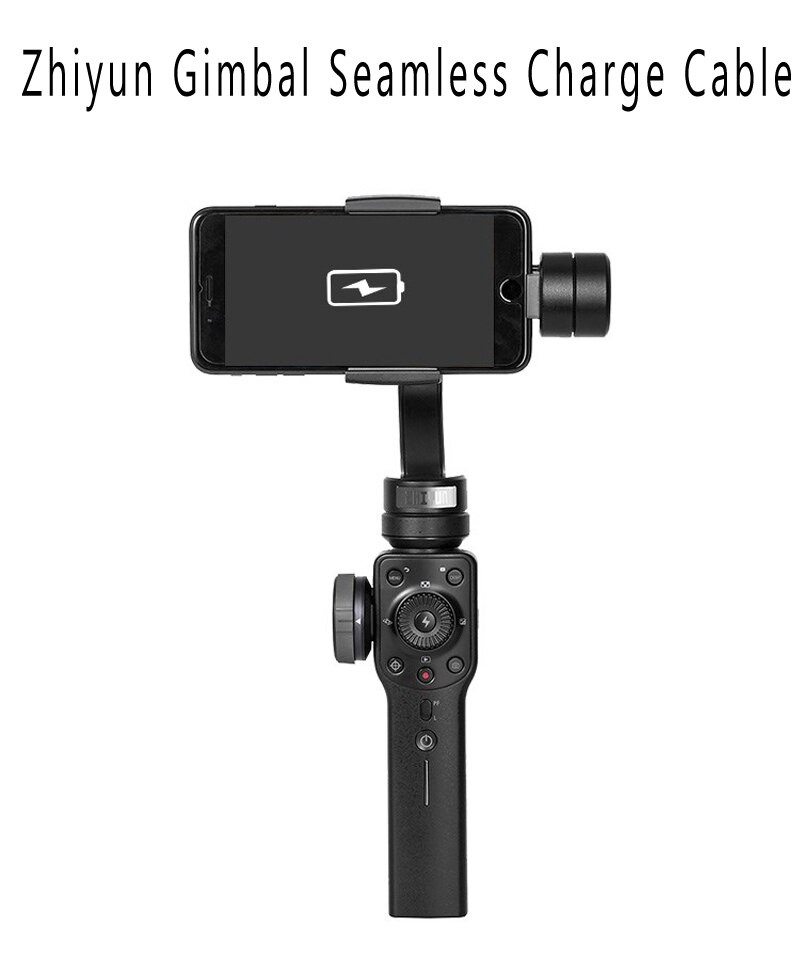 Zhiyun lisse 4 cardan TYPE de foudre C Micro C câble de Charge pour Samsung iphone 6 7 8 x Android sans soudure 75mm