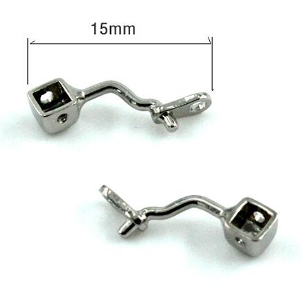 1 Paar Praktische Multi-Stijl Bijpassende Insert Schroef Type Buishouder Neus Pad Metalen Ondersteuning Gebruikt Voor Bril Accessoires: Black