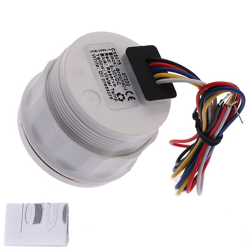 52mm Waterproof IP 67 Boat Car Water Level Gauge 0~190 ohm Water Level Gauge With Low Level Alarm &amp; Backlight