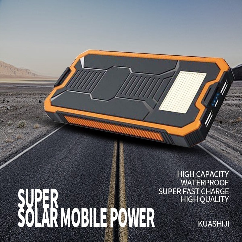 Riesige Kapazität Solar Power Bank 30000mAh Dual-USB Wasserdichte Solar Power Bank Ladegerät Für Alle Telefon Iphone huawei Xiaomi