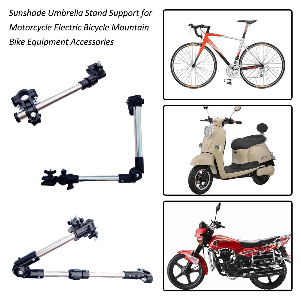 Solskærm paraplystøtte til motorcykel elektrisk cykel tilbehør til mountainbikeudstyr