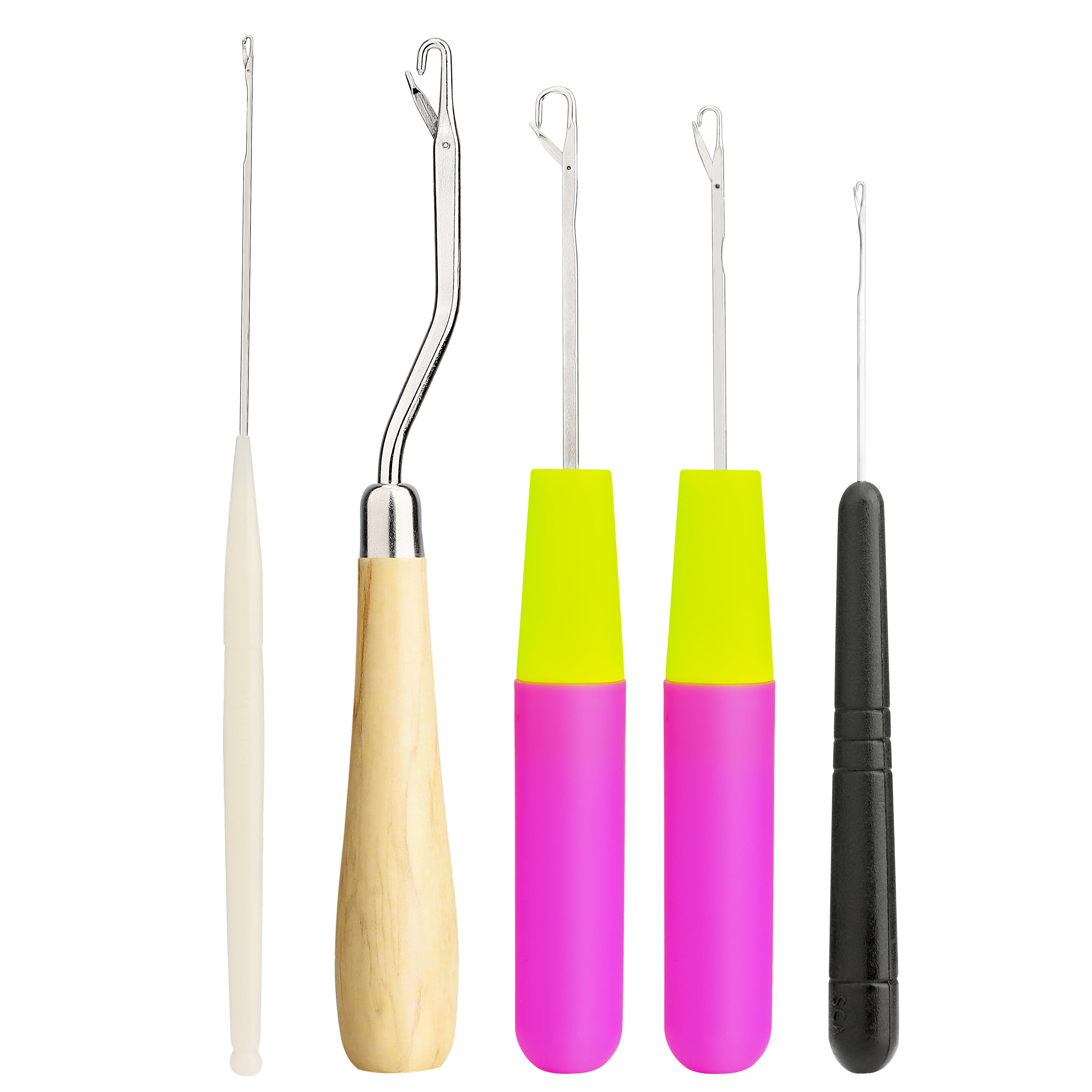 5 stk/sæt plast hæklenål fletning lås krog vævning hår dreading kroge værktøj til fletning håndarbejde håndsynåle