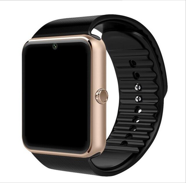 Homme montre montre intelligente GT08 horloge synchronisation notifiant soutien Sim TF carte Bluetooth connectivité Android téléphone montre intelligente hommes alliage: Or