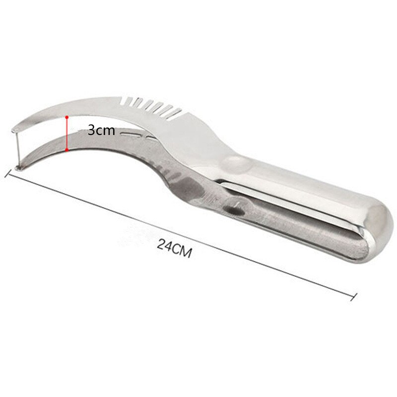 Watermelon Slicer Cutter Tongs Corer Fruit Melon Stainless Steel Tools Watermelon Cut Refreshing Watermelon Cubes Kitchen