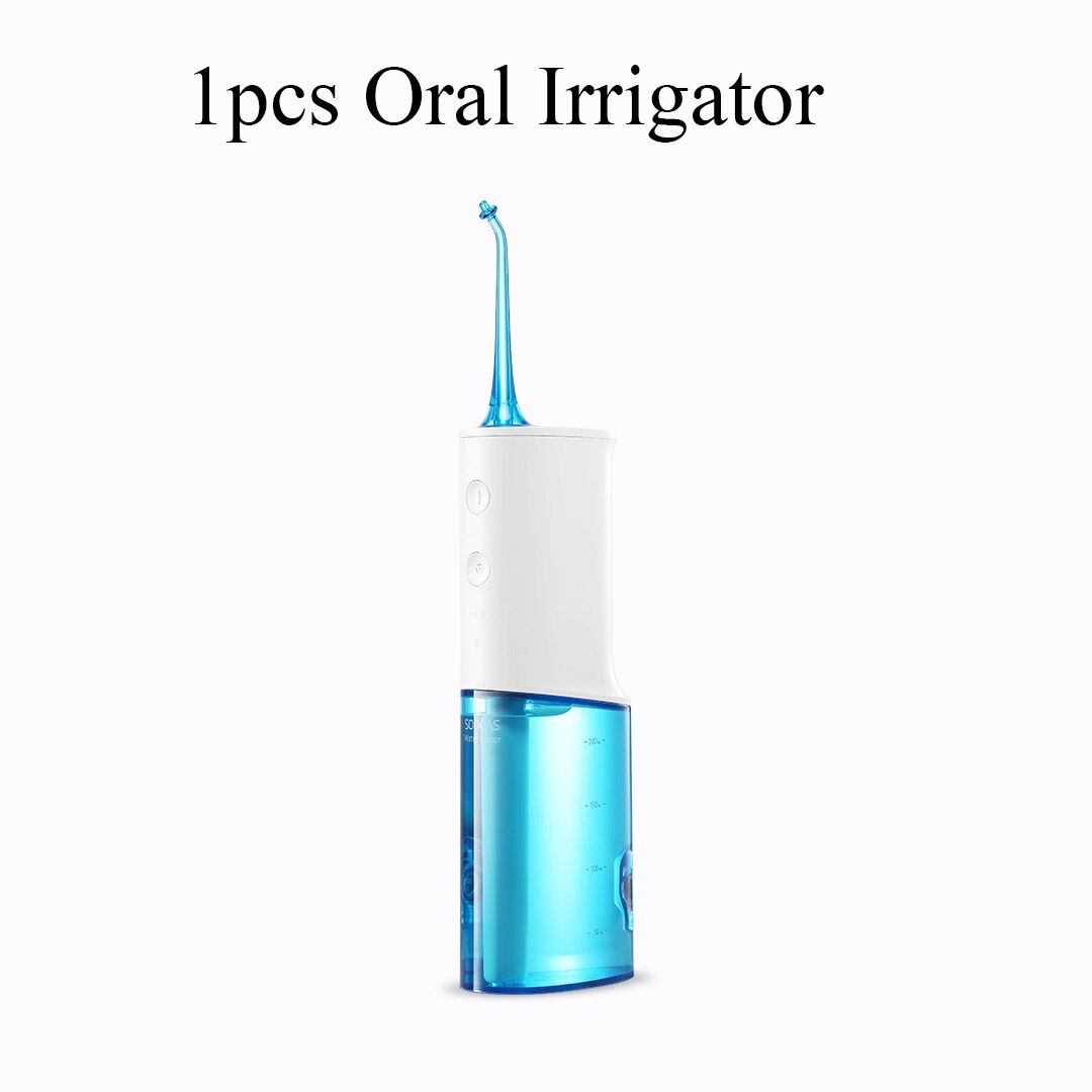 Xiaomi soocas  w3 oral irrigator bærbar vand tandtråd vandstrålerengøring tand mundstykke tandprotese renser tænder børste: 1 stk oral irrigator