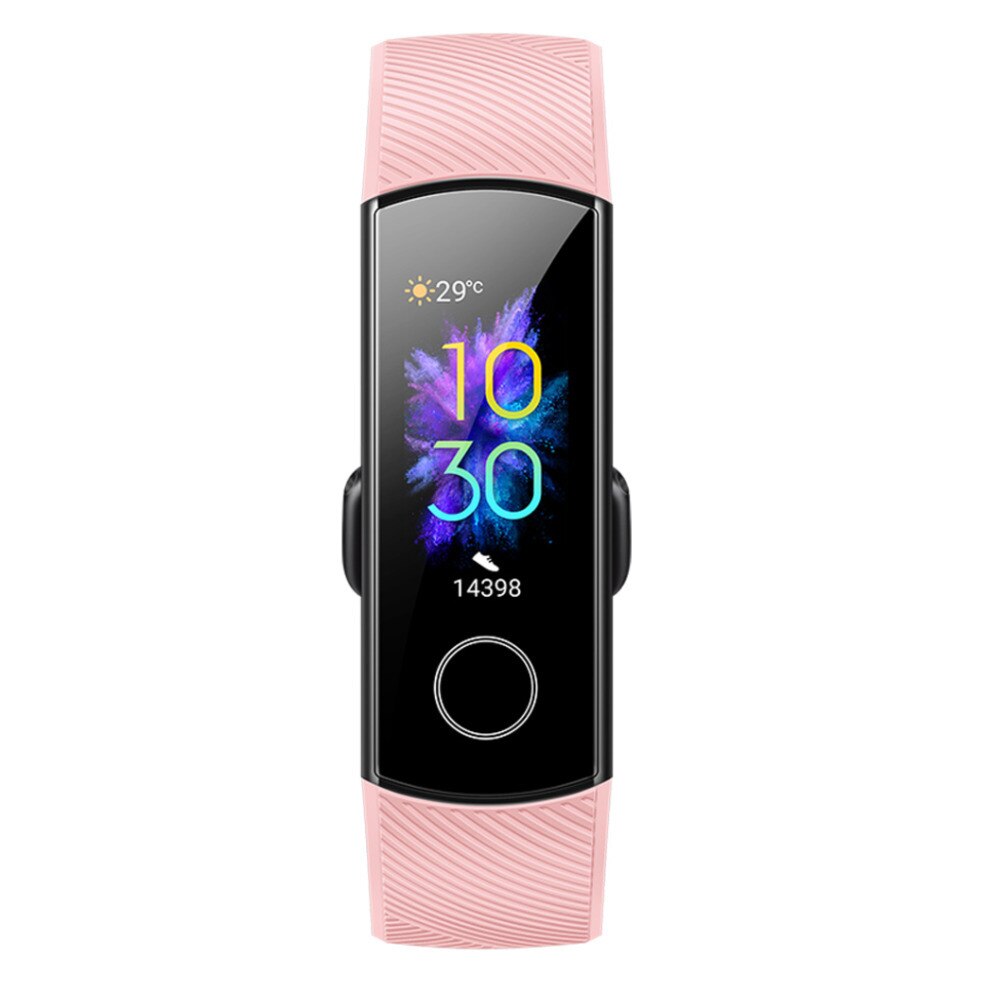 Originele Huawei Honor Band 5 Smart Armband Bloed Zuurstof Kleur Touch Screen Fitness Hartslag Waterdicht Smart Horloge: Roze