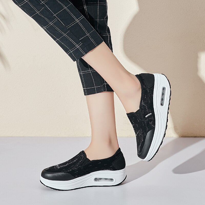 White Platform Sneakers Casual Shoes Women Tenis Feminino Ladies Wedges Shoes Footwear Basket chaussure Femme trainers