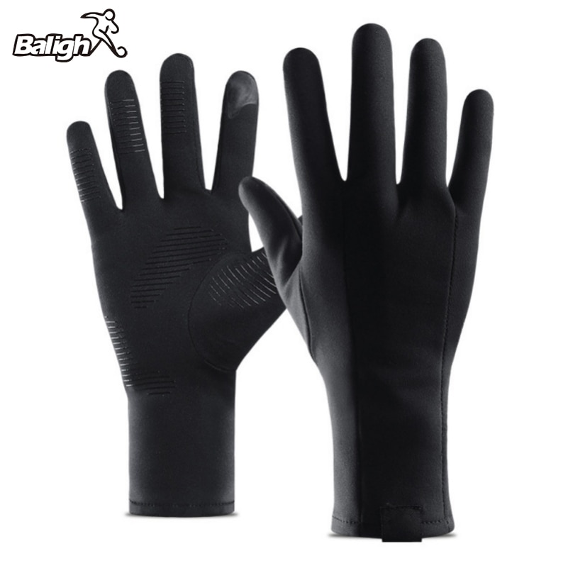 Vrouwen Mannen Warme Winter Bike Handschoenen Thermische Touchscreen Volledige Vinger Fietshandschoenen Winddicht Lange Handschoenen Zwart TX005