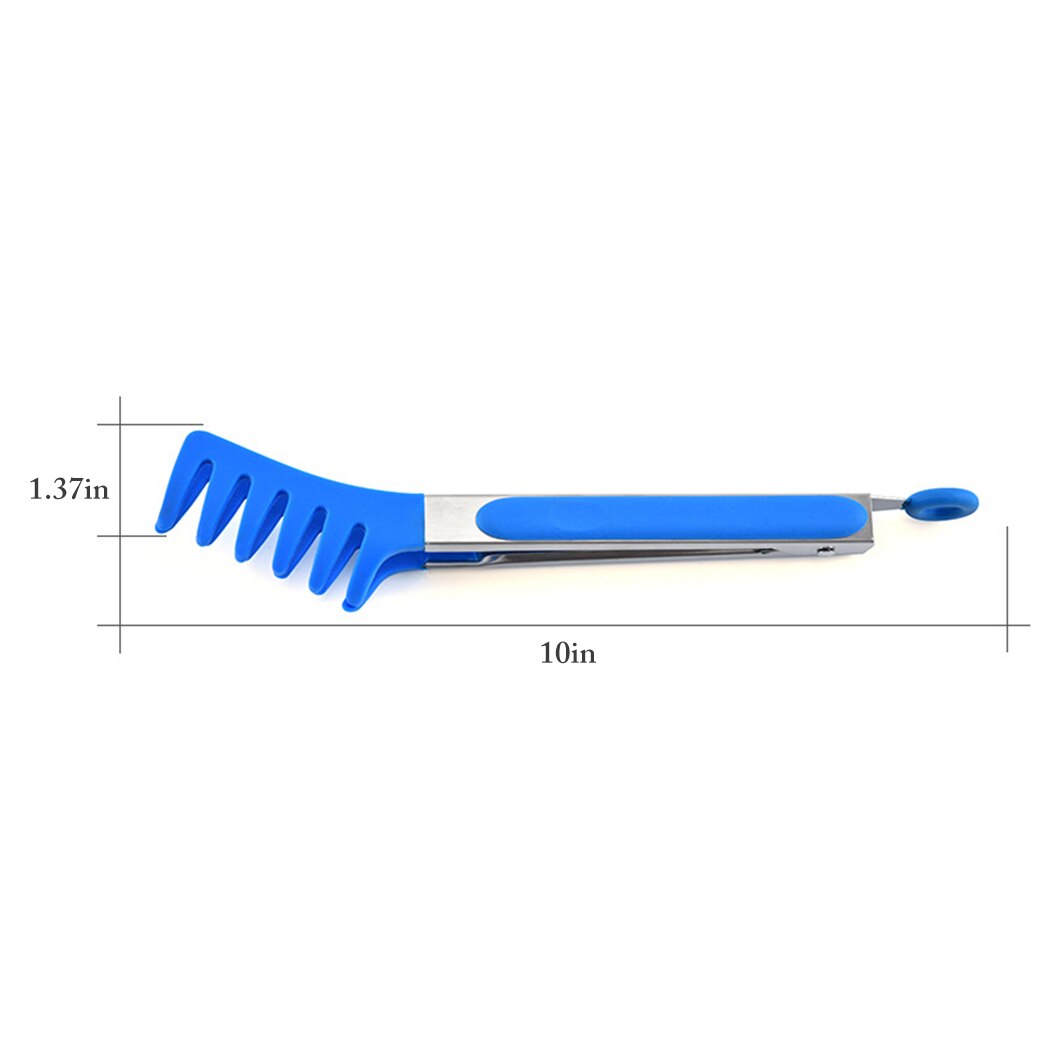 Pince à nouilles en Nylon et Silicone, 9 pouces, pinces à Spaghetti, poignée en acier inoxydable, ustensiles de cuisine, accessoires de cuisine