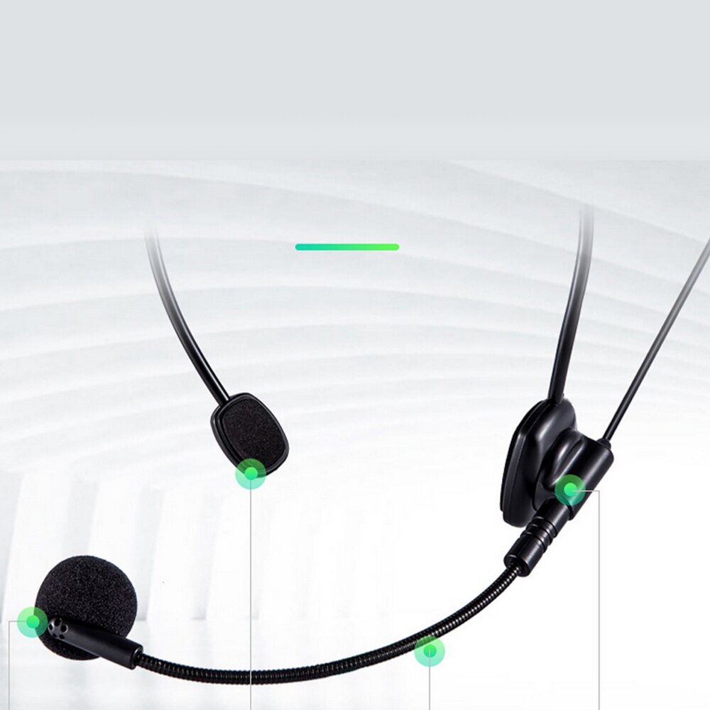 12W Portable Voice Amplifier with Sound-amplifying Music Playing Wired Microphone Headset Speaker for Class Meetings Teachers